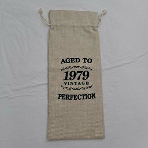 1979 Birthday Wine Bag Gift Sack Aged To Perfection vintage